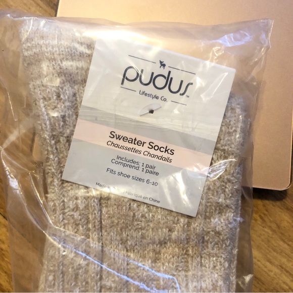 NWT Pudus Cozy Knit‎ Sweater Socks Over The Knee Size 6-10 - Picture 6 of 7